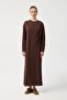 Modal Cupra Asymmetrical Knot Detailed Dress Brown