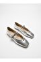 Metallic Ring Detailed Square Toe Mary Jane Ballerinas - 3