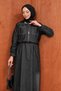 Black Zippered Jacket Denim Gilet Set - 3