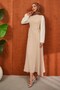 Beige Self-Belted Dabıl Jile - 4