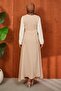 Beige Self-Belted Dabıl Jile - 5