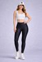 High Waist Gathering Effect Zebra Patterned Sports Leggings Black Flexible Fitness & Daily Use - 5
