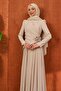 Stone-Fronted Draped Evening Dress - 2