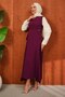 Plum Self-Belted Dumbbell Jile
