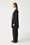 Modal Cupra Wide Pleated Trousers Midi Abaya Set Black - 8