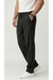 Men's Black Parachute Oversize Trousers, Wide Legs, Comfortable Fit, Casual Sports - 4