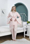 Cotton Self-Textured Lace Maternity Pajama Set - 3-Piece Maternity and Breastfeeding Set