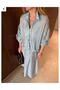 Premium Polka Dot Detailed Design Summer Shirt-Long Skirt 2-Piece Set - 4