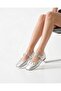 Metallic Ring Detailed Square Toe Mary Jane Ballerinas - 5