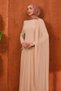 Powder-Colored Stone-Fronted Crepe Evening Dress - 2