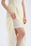 Women's Strappy Design Dress with Tulle Detail on the Sides and Lined Inside - 7