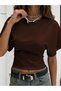 Women's Bat Sleeve Waist Cotton T-Shirt - 2