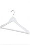 24 Pieces of Clothes Hangers Wood Look Plastic White Hangers Trousers Shirts Hangers - 4