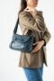 Washed Leather Cross Strap Shoulder Bag Blue Model: (571-13O) - 2