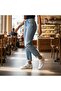 White Leather Mesh Garnished Women's Casual Sneaker with Accessory Detail - 2