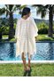 Summer Crochet Kimono Women's Beach Pareo Cardigan Jacket with Tassels - 3