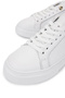 Women's Genuine Leather White Sneakers & Sports Shoes - 3