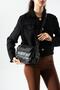 Washed Leather Crossbody Shoulder Bag Black Model: (571-13P) - 2