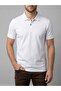 Men's Polo Collar Basic Short Sleeve Casual T-Shirt - White - 3