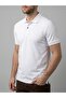 Men's Polo Collar Basic Short Sleeve Casual T-Shirt - White