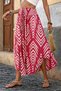 New Season Women's High Waist Elastic Waist Lace-Up Side Open Long Single Jersey Skirt - 2