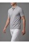 Men's Polo Collar Basic Short Sleeve Casual T-Shirt - Ice Gray - 2
