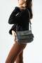 Washed Leather Crossbody Shoulder Bag Gray Model: (571-13P) - 2