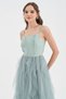 Women's Skirt Partitions Tulle Detailed Lined Design Dress - 5