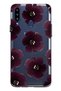 Purple Flower Pattern Transparent Phone Case Compatible with Samsung Galaxy A20S
