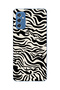 Samsung Galaxy M52 Compatible Zebra Patterned Transparent Phone Case