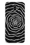 Samsung Galaxy J6 Plus Compatible Black and White Star Pattern Transparent Phone Case