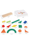 Wooden Pattern Block Puzzle Set for Kids 102 Piece Colorful Shape Blocks with 48 Challenge Cards - 4