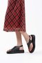 Perth Premium Black Buckle Detailed Women's Sandals
