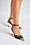 Y752093806 Black Lace Thin Galvanized Heeled Women's Shoes - 3