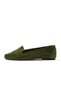 Capri Genuine Suede Khaki Color Women's Loafer Shoes - 8
