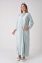 Women's Guipure Lace Detailed Maternity Dressing Gown and Nightgown Set - Breastfeeding Buttoned Cotton Maternity Set - 4