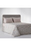 Serena Elegant Balance Double Duvet Cover Set - 100% Aegean Cotton - with Sheets - 4 Pillows Beige - 2