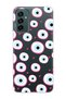 Pink Evil Eye Bead Patterned Transparent Phone Case Compatible with Samsung Galaxy M13 / M23