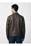 Zra Model Stitched Detailed Buttoned Leather Jacket - Modern & Stylish - 4