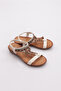 2041 Women's Flat Sole Butterfly And Flower Decorated Sandals - 2