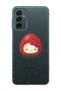 Samsung Galaxy M13 / M23 Compatible Strawberry Hello Kitty Patterned Transparent Phone Case