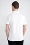 Slim Fit Stretch Cotton Zippered Polo Collar Ecru T-Shirt Ts 926 - 6