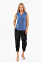 Zero Sleeve Button Front Blouse - 2