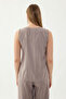 Zero Sleeve Button Front Blouse - 5