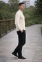 Hakim Collar Half Zipper Men's Sweatshirt - 2
