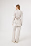6478 - Stylish Comfortable Soft Lina Interlock Modal Fabric Shoulder Button and Waist Belt Detailed Loose Women's Set - 8