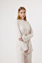 6478 - Stylish Comfortable Soft Lina Interlock Modal Fabric Shoulder Button and Waist Belt Detailed Loose Women's Set - 4