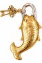 Antique Brass Fish Padlock