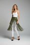 Khaki Skirt Long Tassel Detailed Skirt Faux Leather Skirt High Waist Skirt - Brf1090 - 2