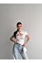 Women's Crop Blouse with Buckle Detail - 2